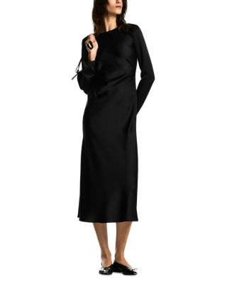 Techno Twill Gathered Waist Dress