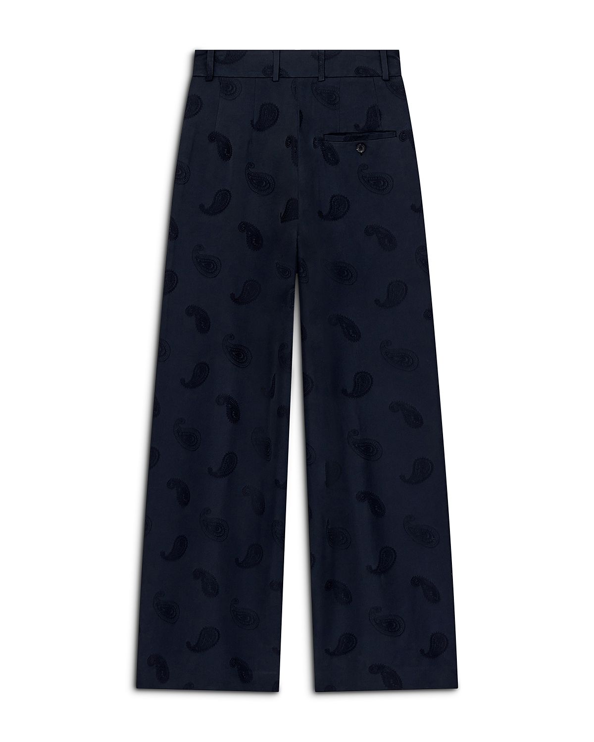 Emporio Armani Wide Leg Paisley Print Pants