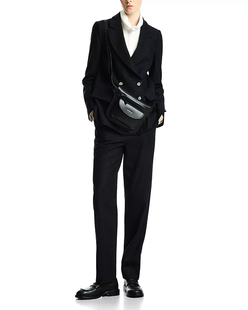Emporio Armani Pinstripe Wool Blend Blazer
