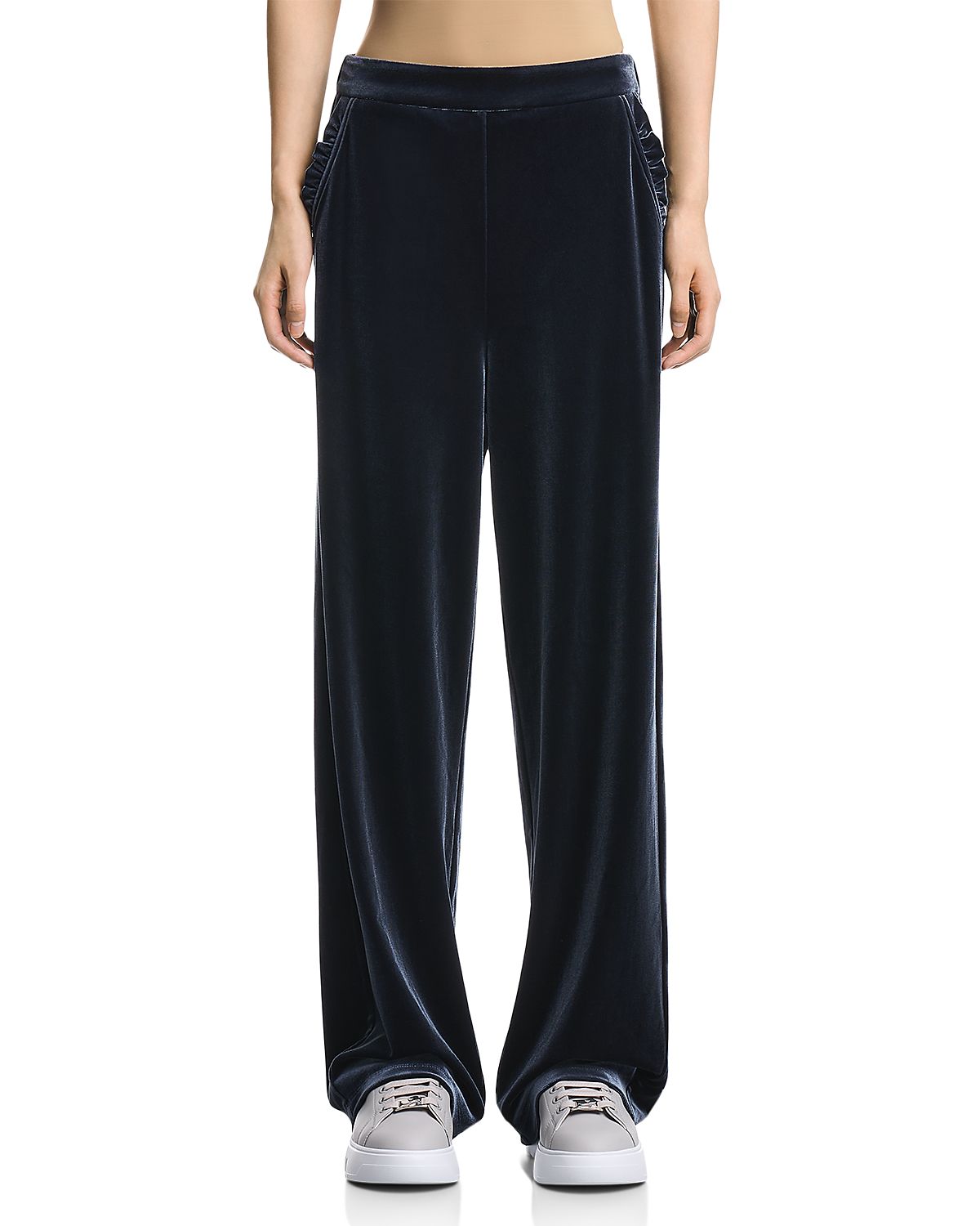 Emporio Armani Wide Leg Chenille Pants