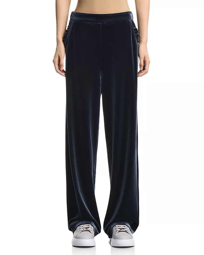 Emporio Armani Wide Leg Chenille Pants