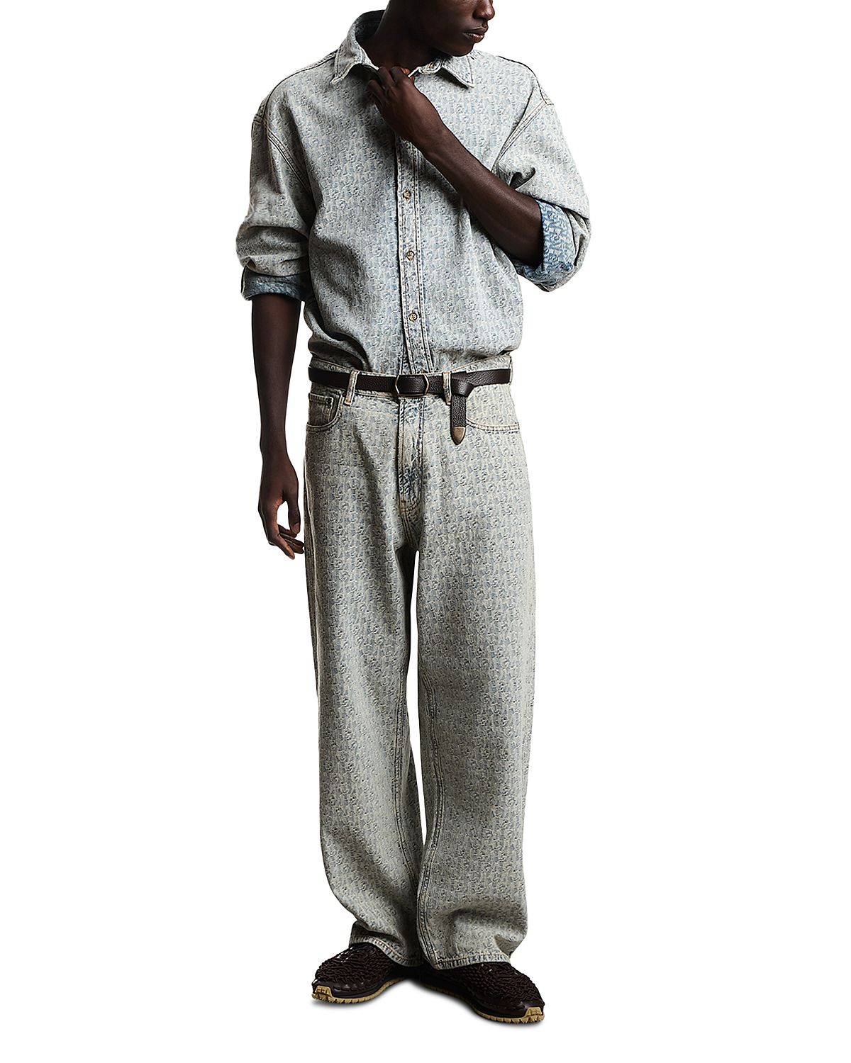 Emporio Armani Allover Jacquard Jeans