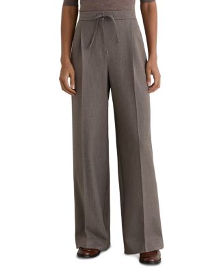 Petite Elowen Drawstring Waist Wide Leg Trousers
