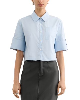 Brooks Cotton Stretch Cropped Shirt