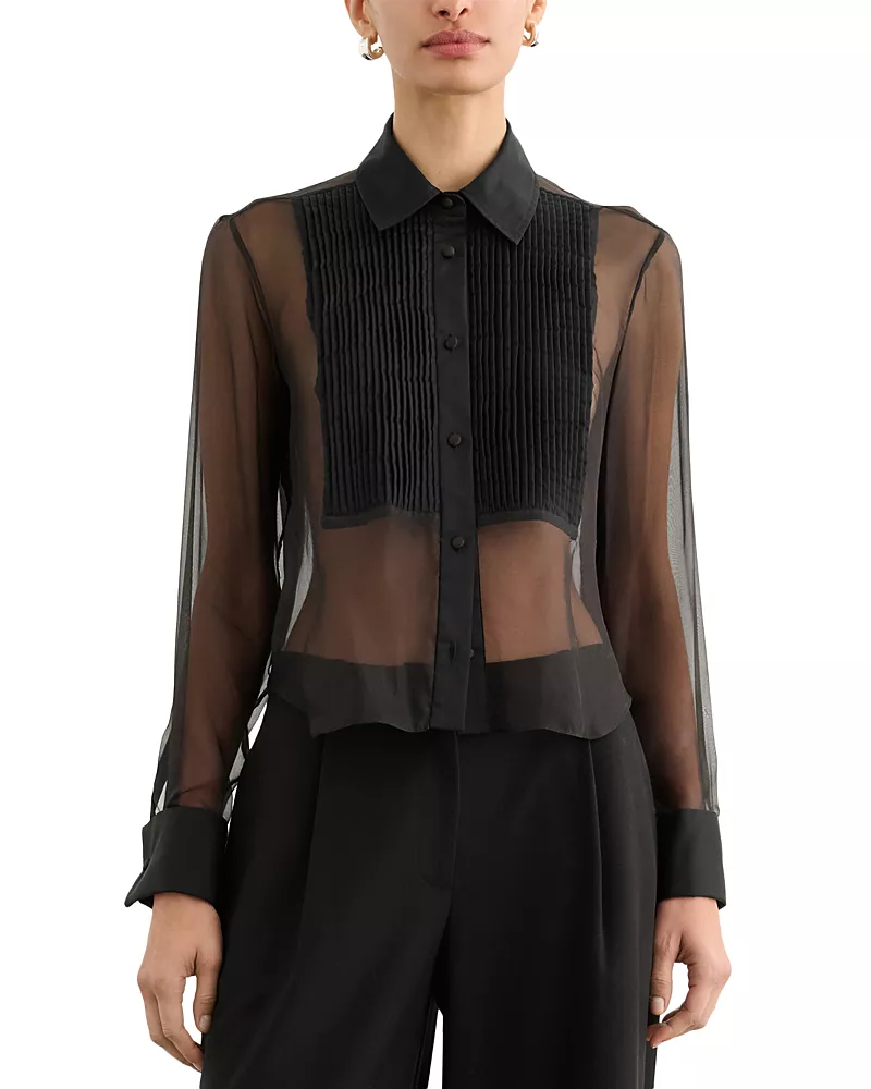Toccin Conrad Silk Tuxedo Shirt