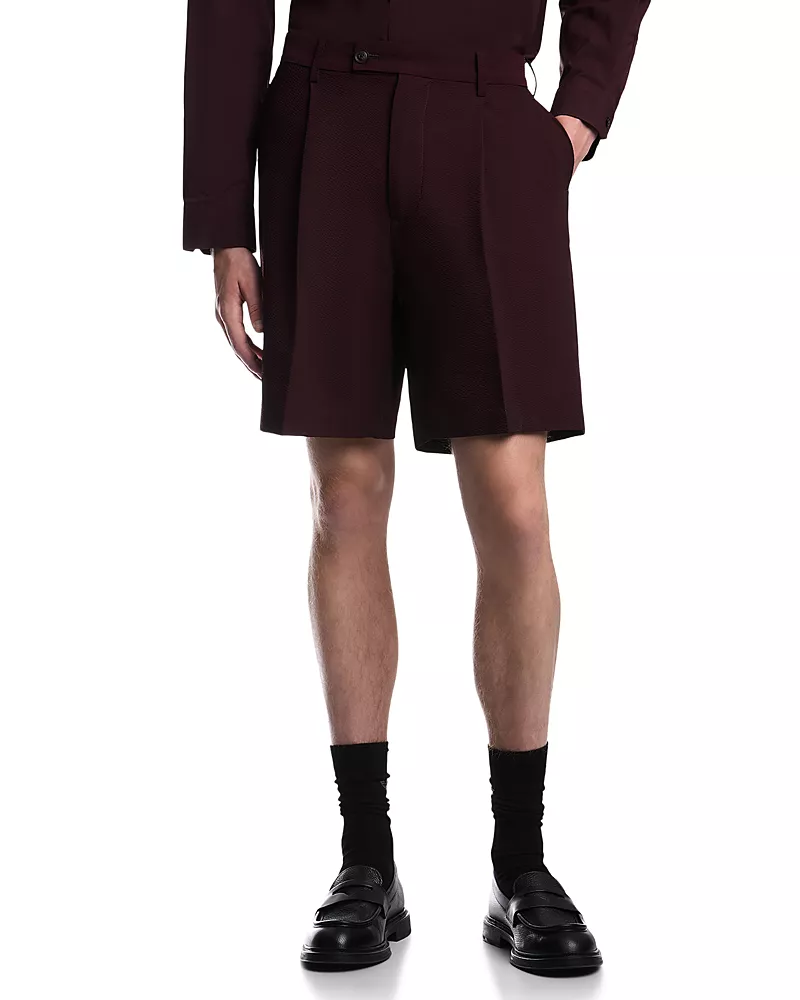 Emporio Armani Seersucker Down Bermuda Shorts