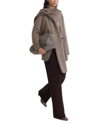 Lori Wool Blend Collarless Coat