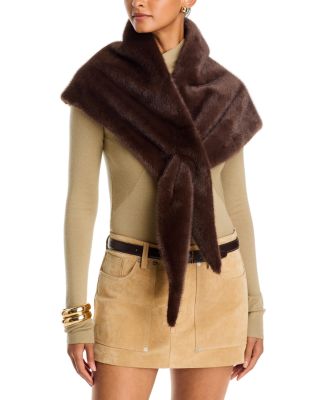 Faux Fur Triangle Scarf - Exclusive