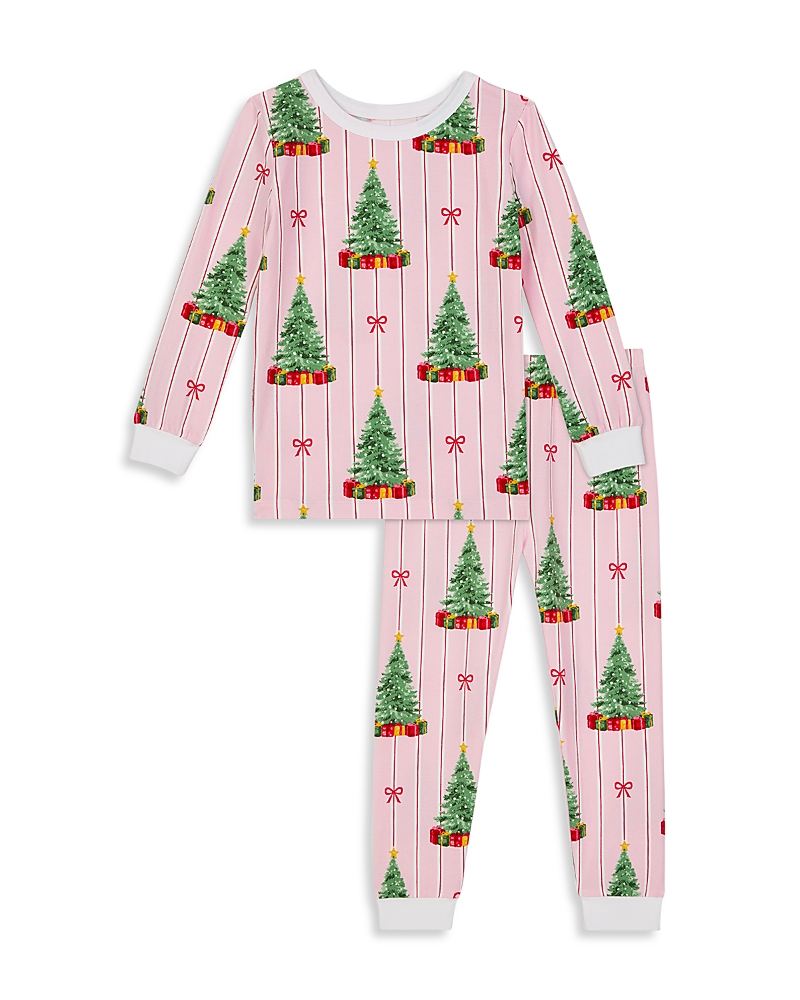 BedHead Pajamas Unisex Holiday Printed Long Sleeved Cotton Stretch Jersey Pajama Set, Little Kid, Big Kid - Exclusive