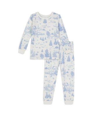 BedHead Pajamas Unisex Holiday Printed Long Sleeved Cotton Stretch Jersey Pajama Set, Little Kid, Big Kid - Exclusive