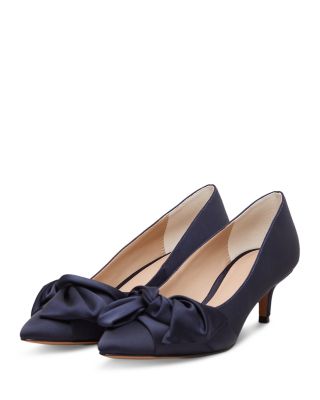 Women's Bow Kitten Heel Pumps
