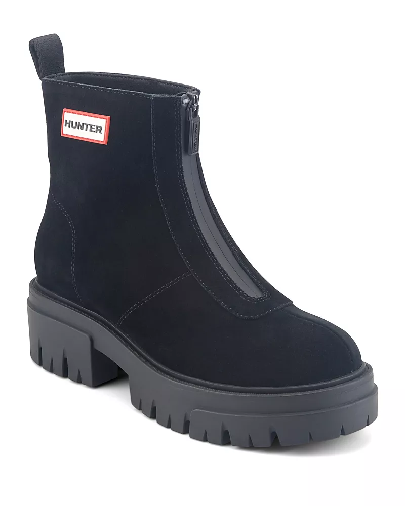 Hunter Women's Gemma Waterproof Suede Zip Front Boots