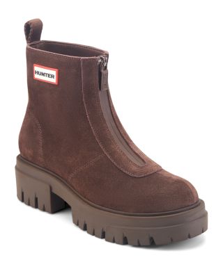 Hunter Women's Gemma Waterproof Suede Zip Front Boots