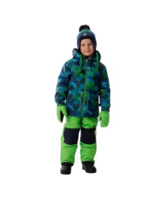  Boys' Checkered Lightweight Jacket & Foot Strap Pants Two Piece Snowsuit - Little Kid, Big Kid