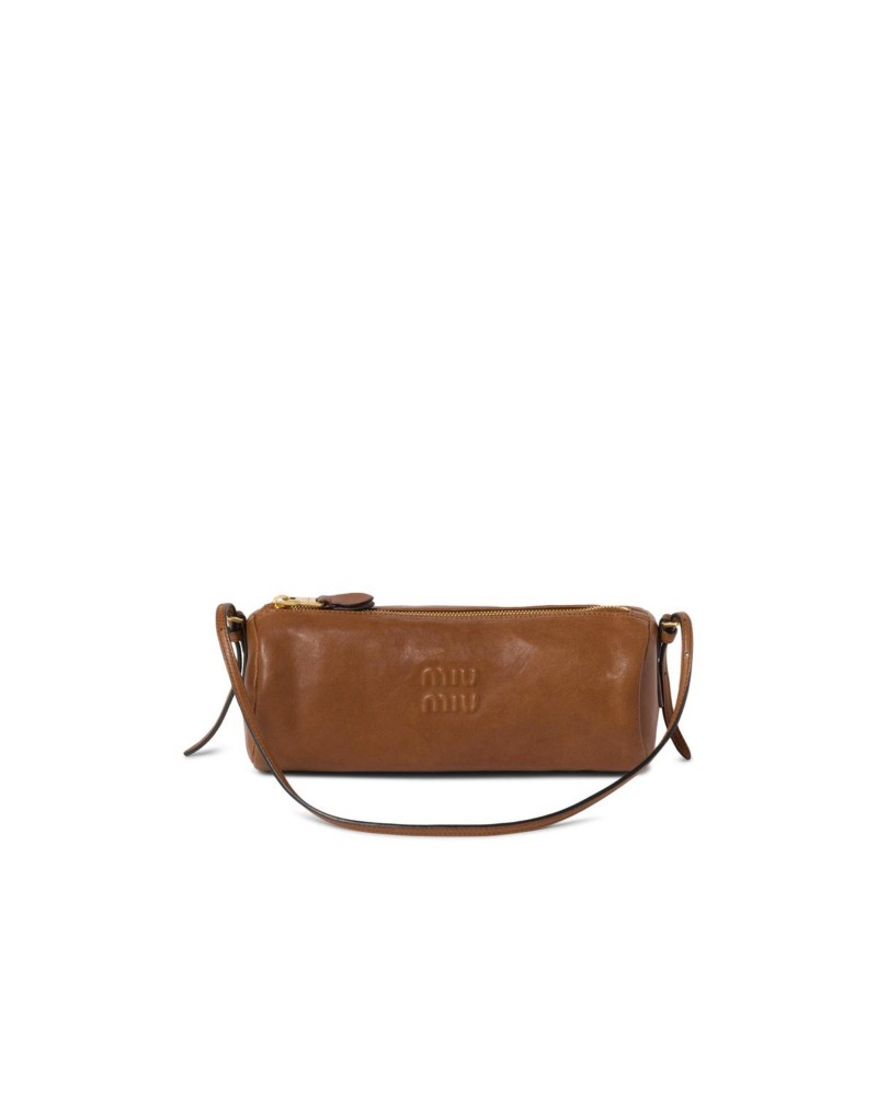 Miu Miu Nappa Leather Pouch in Oak