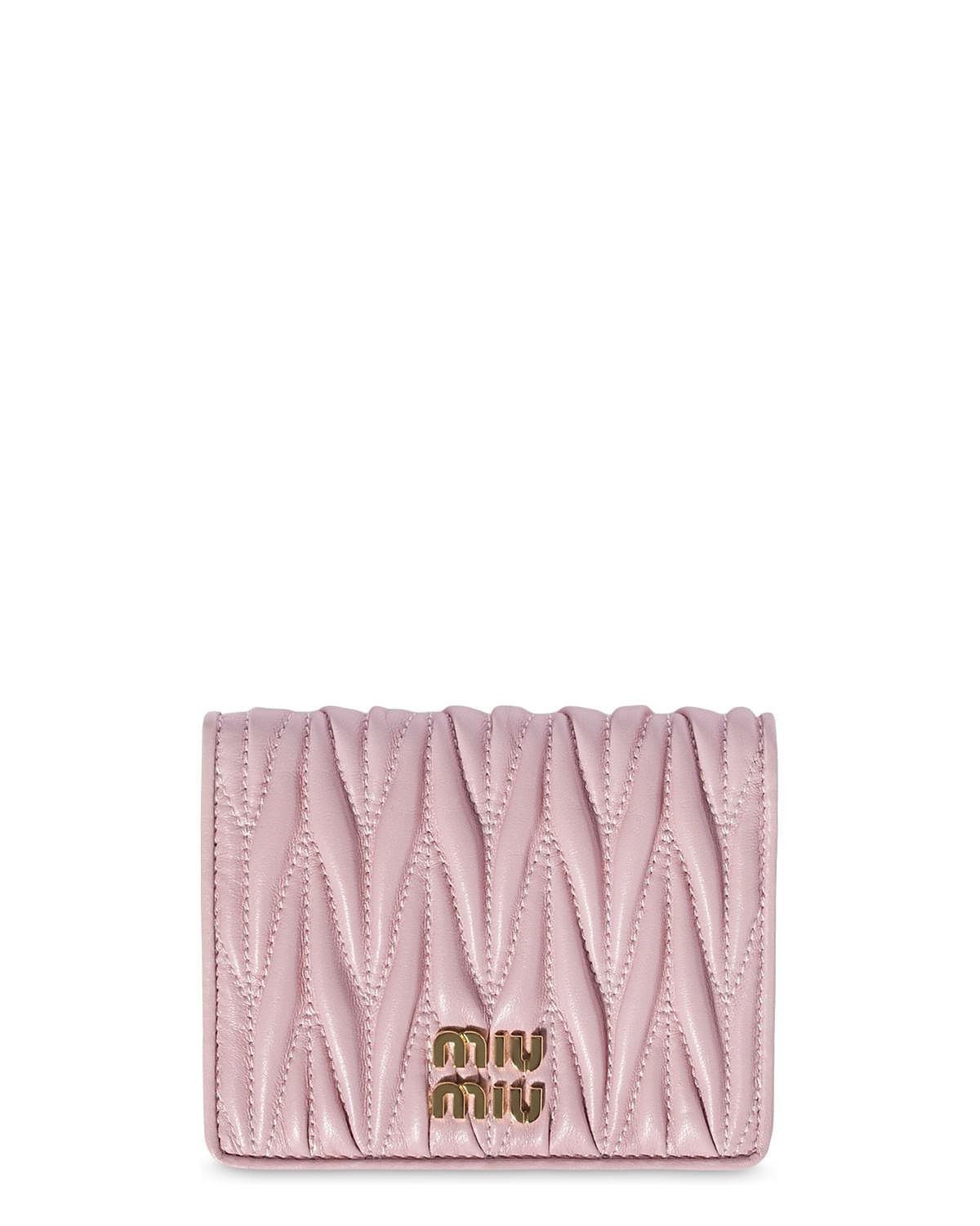 Miu Miu Small Matelasse Nappa Leather Wallet