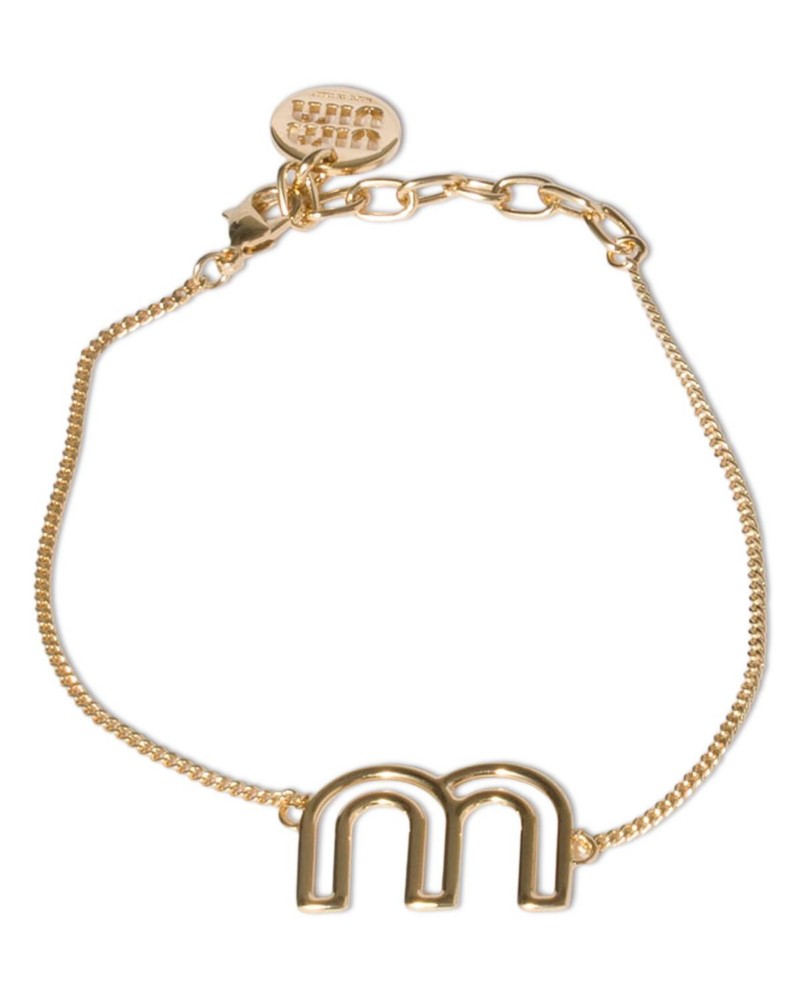 Miu Miu Metal Bracelet in Gold/Silver