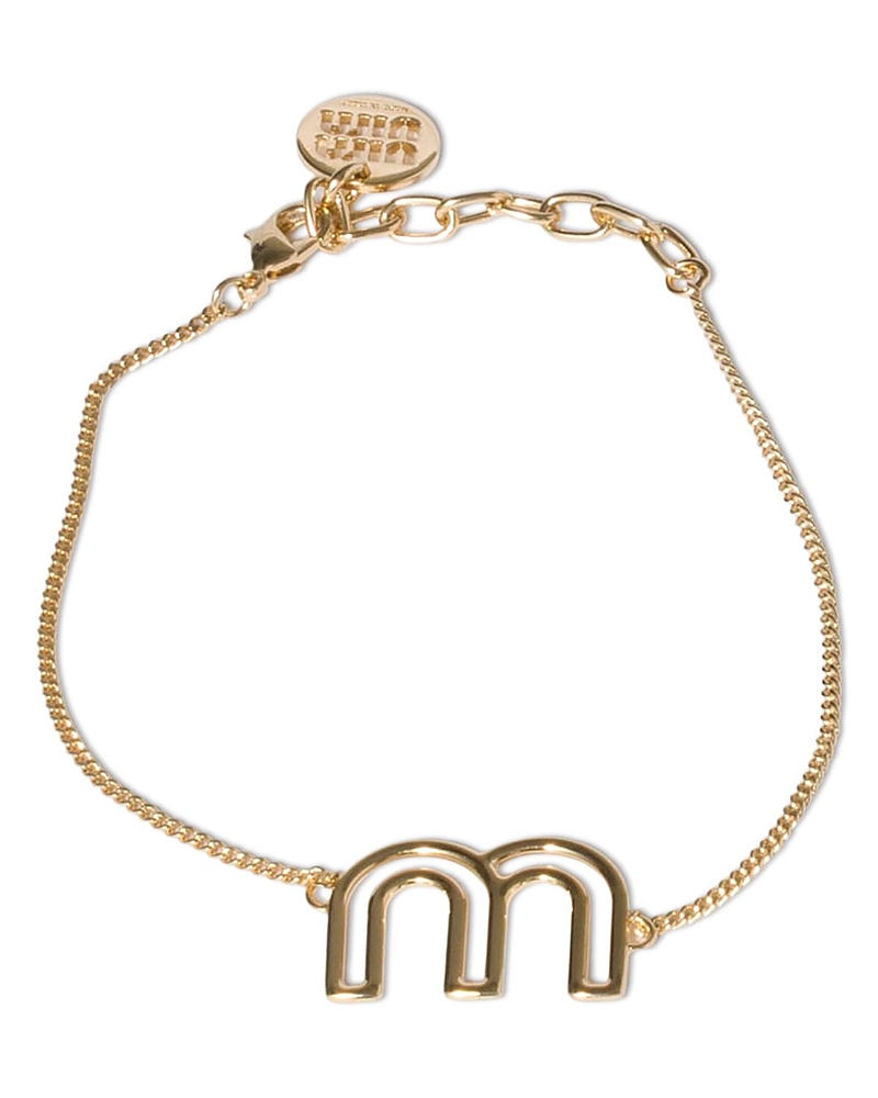 Miu Miu Metal Bracelet In Gold/silver