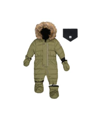 Unisex Quilted Fleece-Lined One Piece Snowsuit - Baby