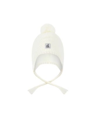  Unisex Winter Peruvian Fleece Lined Ear Flap Knit Hat with Pompom - Little Kid, Big Kid