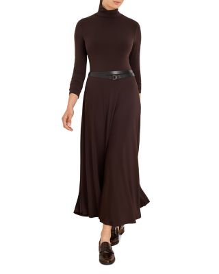 Victoria High Neck Belted Dress