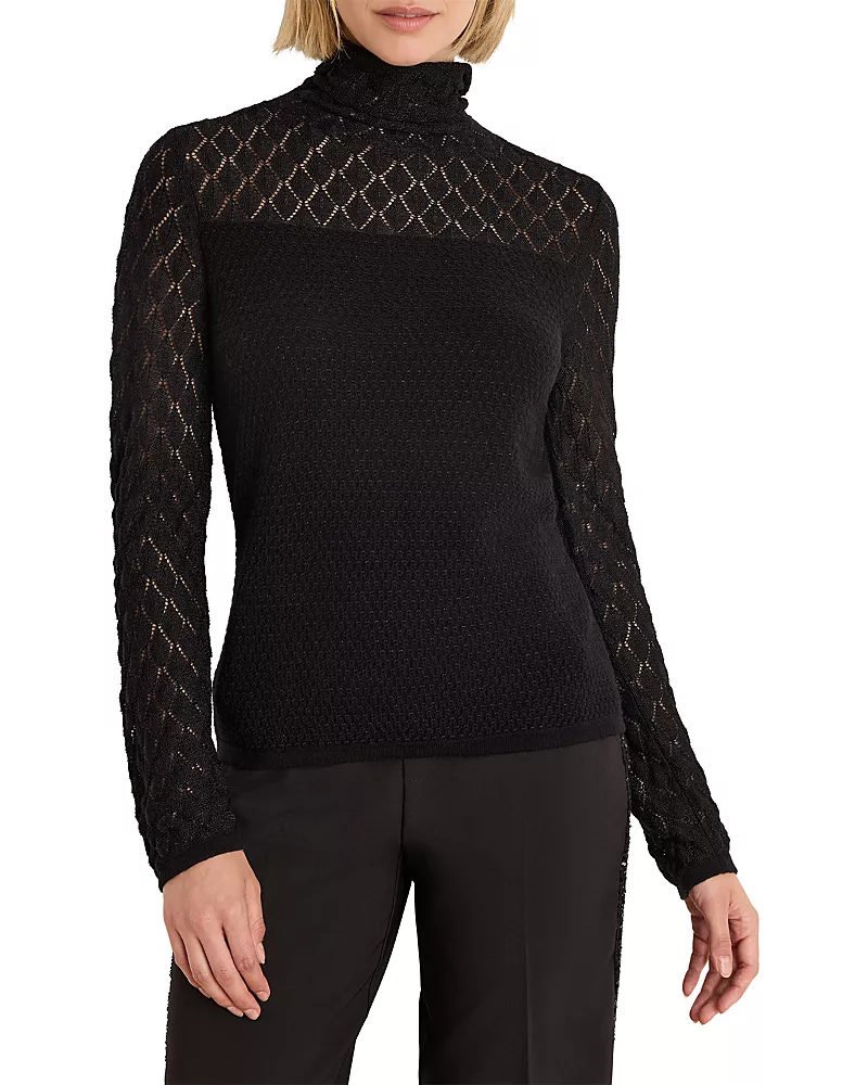 Nic+Zoe Knit Lace Sweater