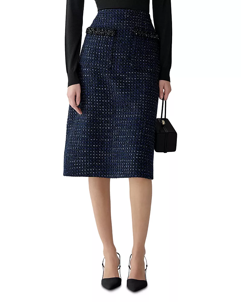 Carolina Herrera Embellished A Line Skirt