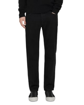 Regular Fit Straight Five Pocket Jeans in Black