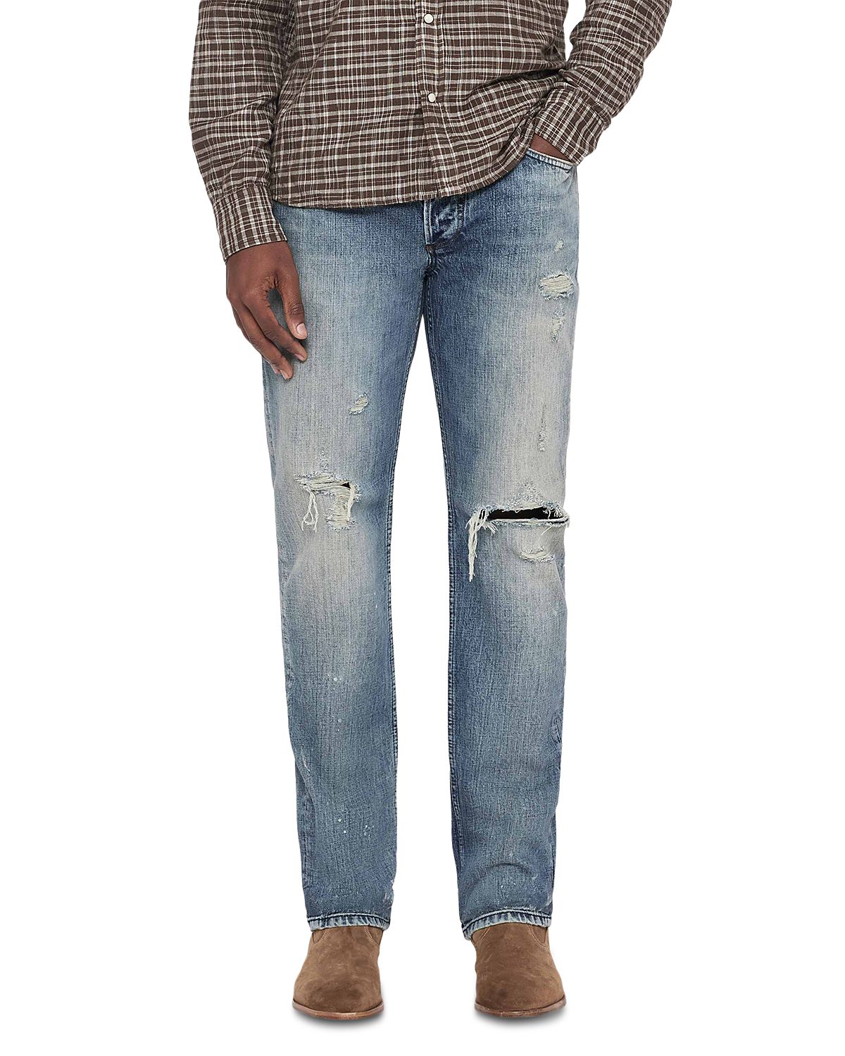 Allsaints Cotton Slim Straight Fit Jeans