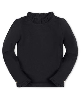 Girls' Organic Ruffle Trim Knit Top - Baby, Little Kid, Big Kid