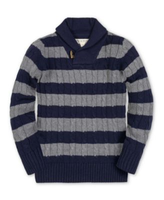Boys' Shawl Collar Cable Sweater - Little Kid, Big Kid