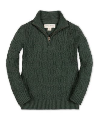 Boys' Organic Half Zip Cable Sweater - Little Kid