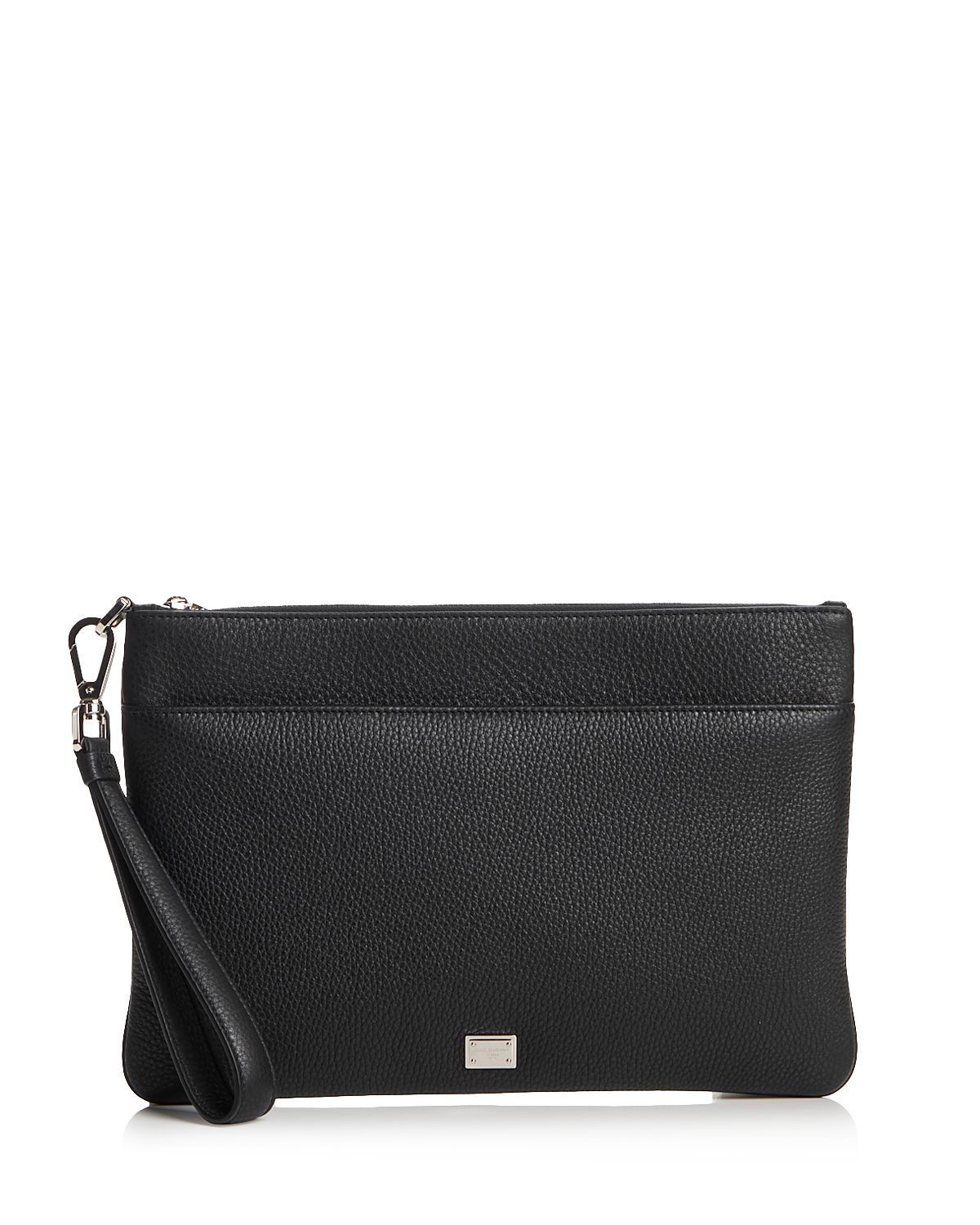 Dolce & Gabbana Logo Leather Zip Pouch