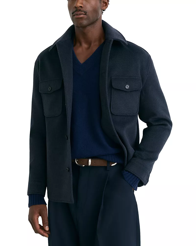 Reiss Liam Twin Pocket Brushed Overshirt
