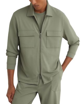 Glover Stretch Twill Zip Through Overshirt