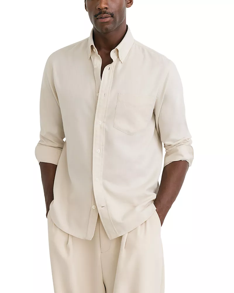 Reiss Hunt Cotton Flannel Button Down Shirt