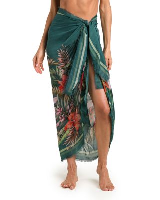 Courtyard Palms Canga Sarong Swim Cover-Up