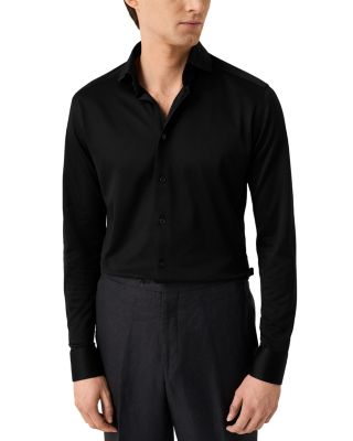 Cotton Contemporary Fit Filo Di Scozia Dress Shirt