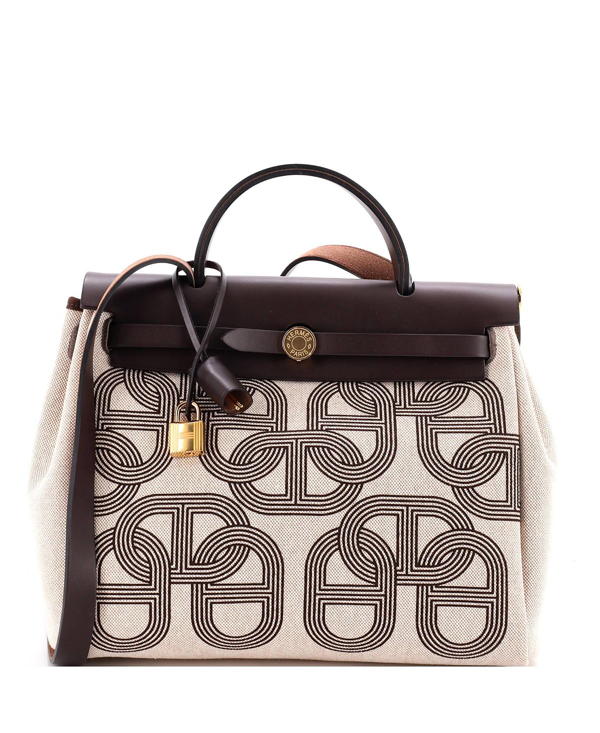 Pre-Owned HERMES 31 Herbag Zip Circuit 24 Vache Hunter and Leather