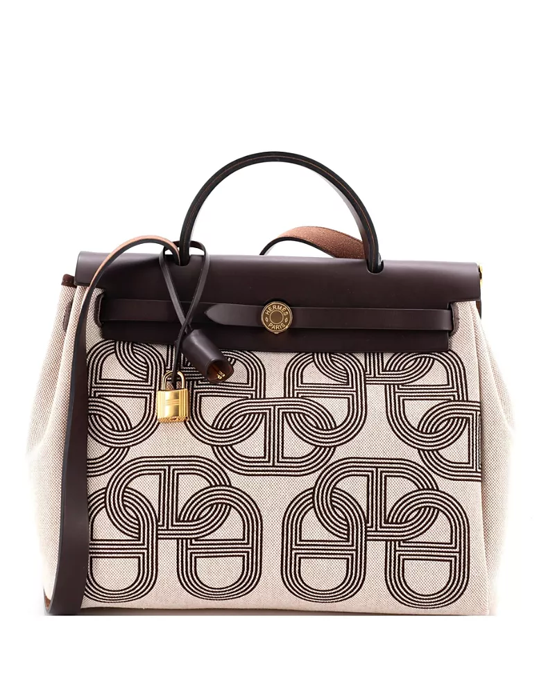 Pre-Owned HERMES 31 Herbag Zip Circuit 24 Vache Hunter and Leather