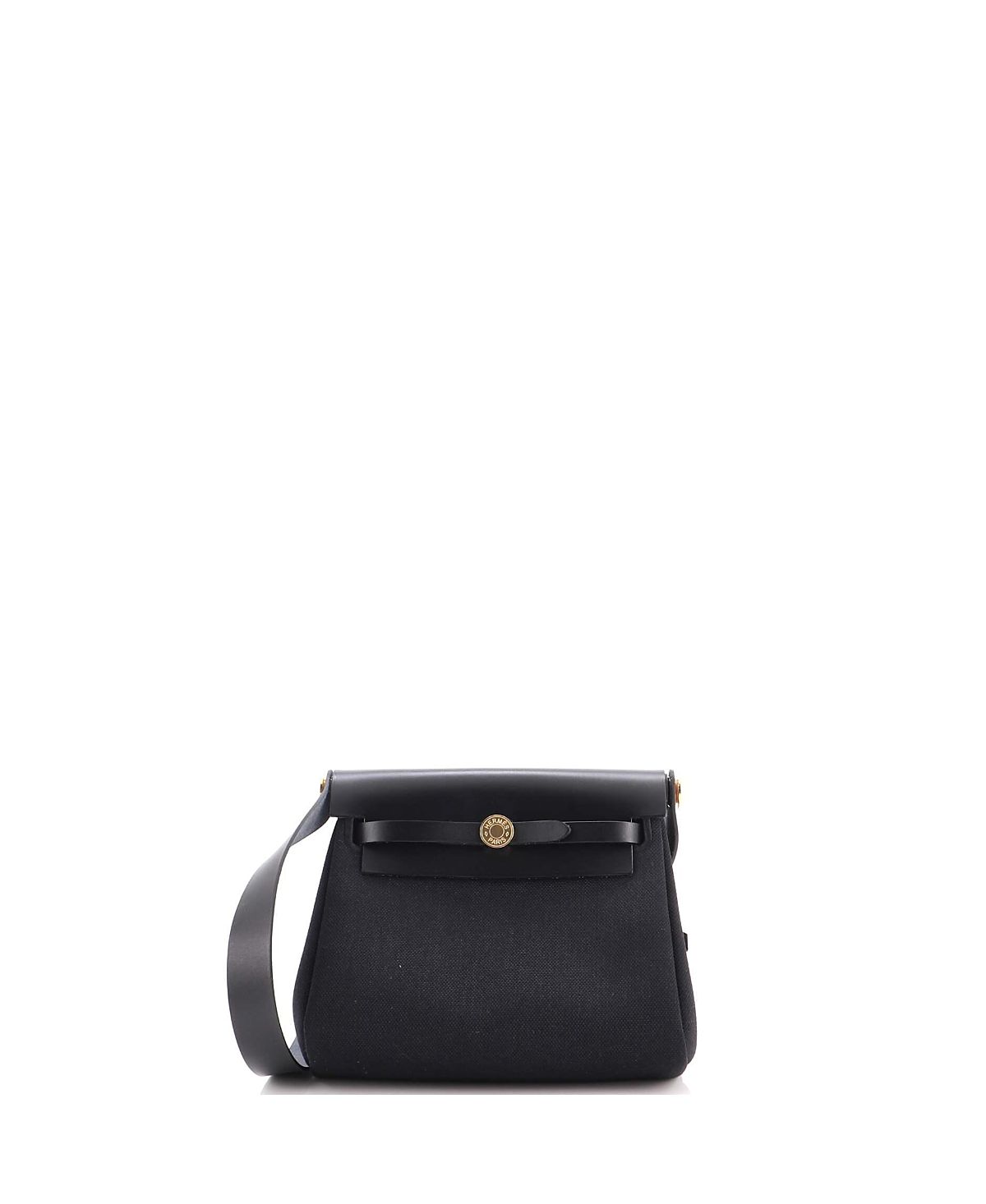Pre-Owned HERMES 20 Herbag Zip Toile and Leather