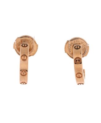 Small Love Hoop Earrings 18K Rose Gold