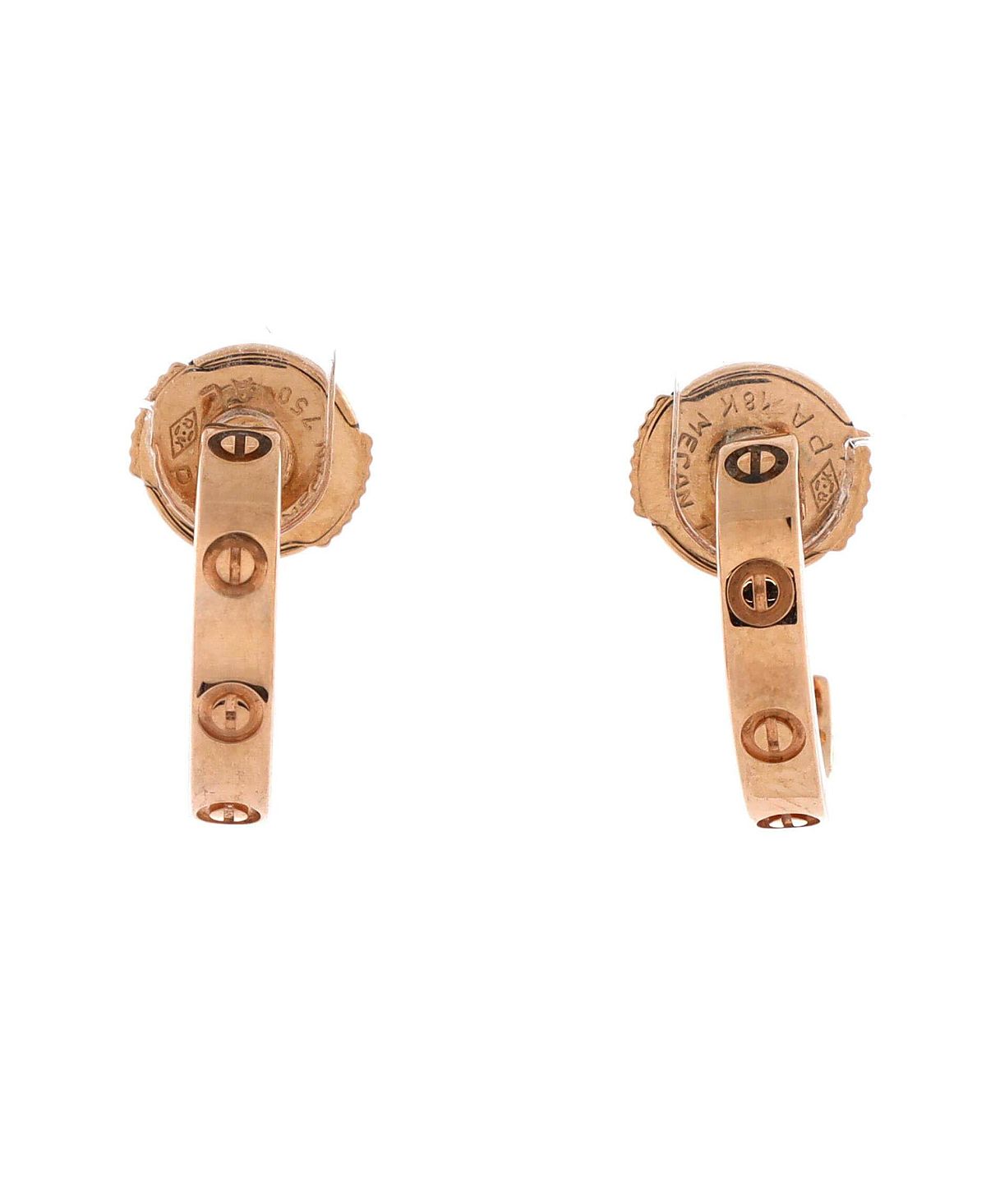Pre-Owned Cartier Small Love Hoop Earrings 18K Rose Gold