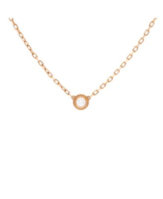 Small Cartier D'Amour Pendant Necklace 18K Rose Gold with Diamond, 16"