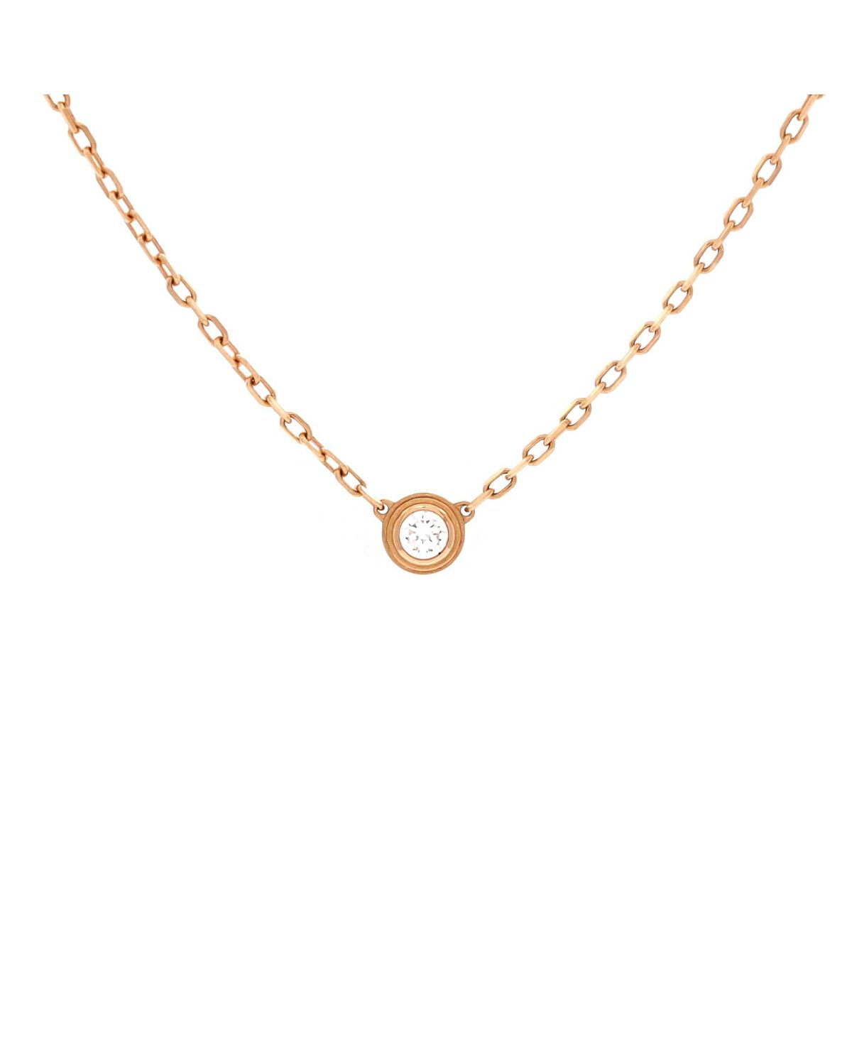 Pre-Owned Cartier Small Cartier D'Amour Pendant Necklace 18K Rose Gold with Diamond