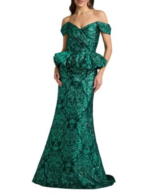  Corliss Bubble Peplum Gown