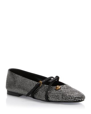 Women's Crystal Embellished Mary Jane Flats