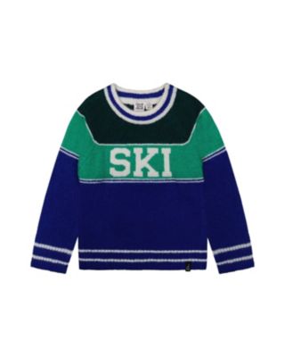 Boys' Ski Jacquard Colorblock Ribbed Cuff Sweater - Little Kid