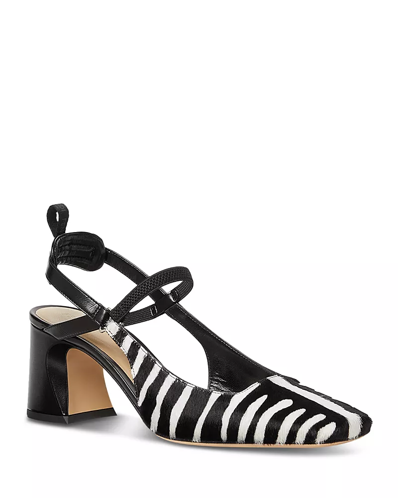 Fendi Women's Tigre Calf Hair & Leather Slingback Pumps