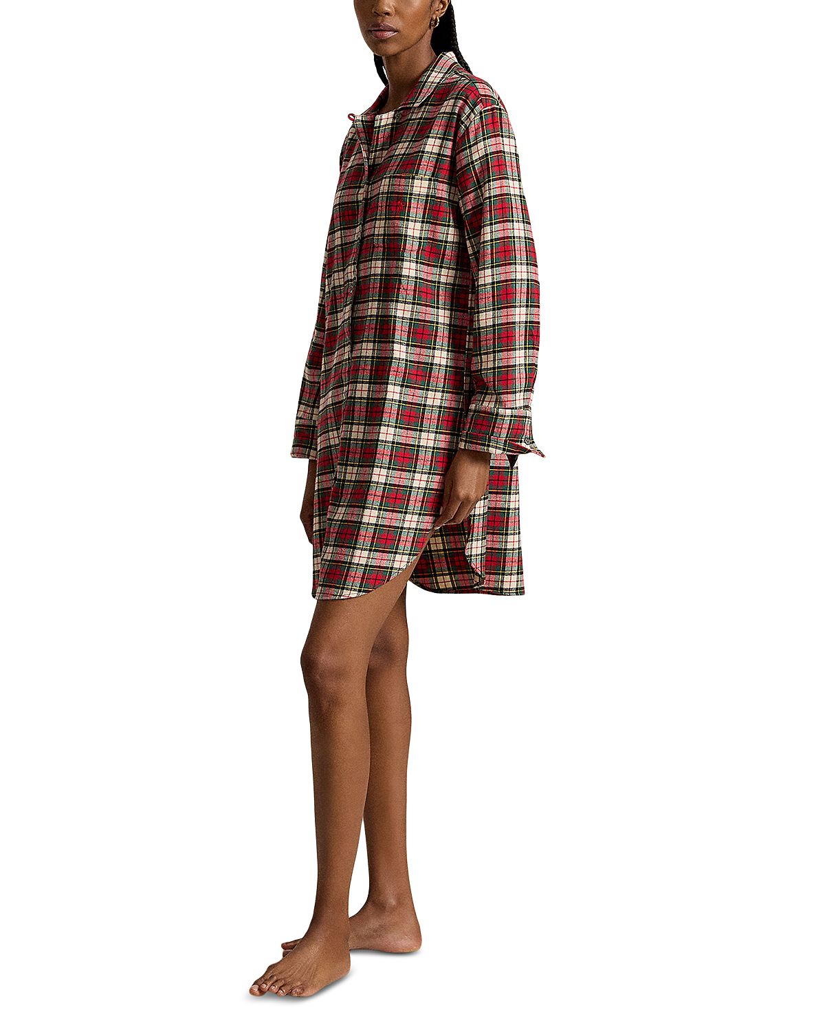 Polo Ralph Lauren Plaid Camp Collar Sleep Dress